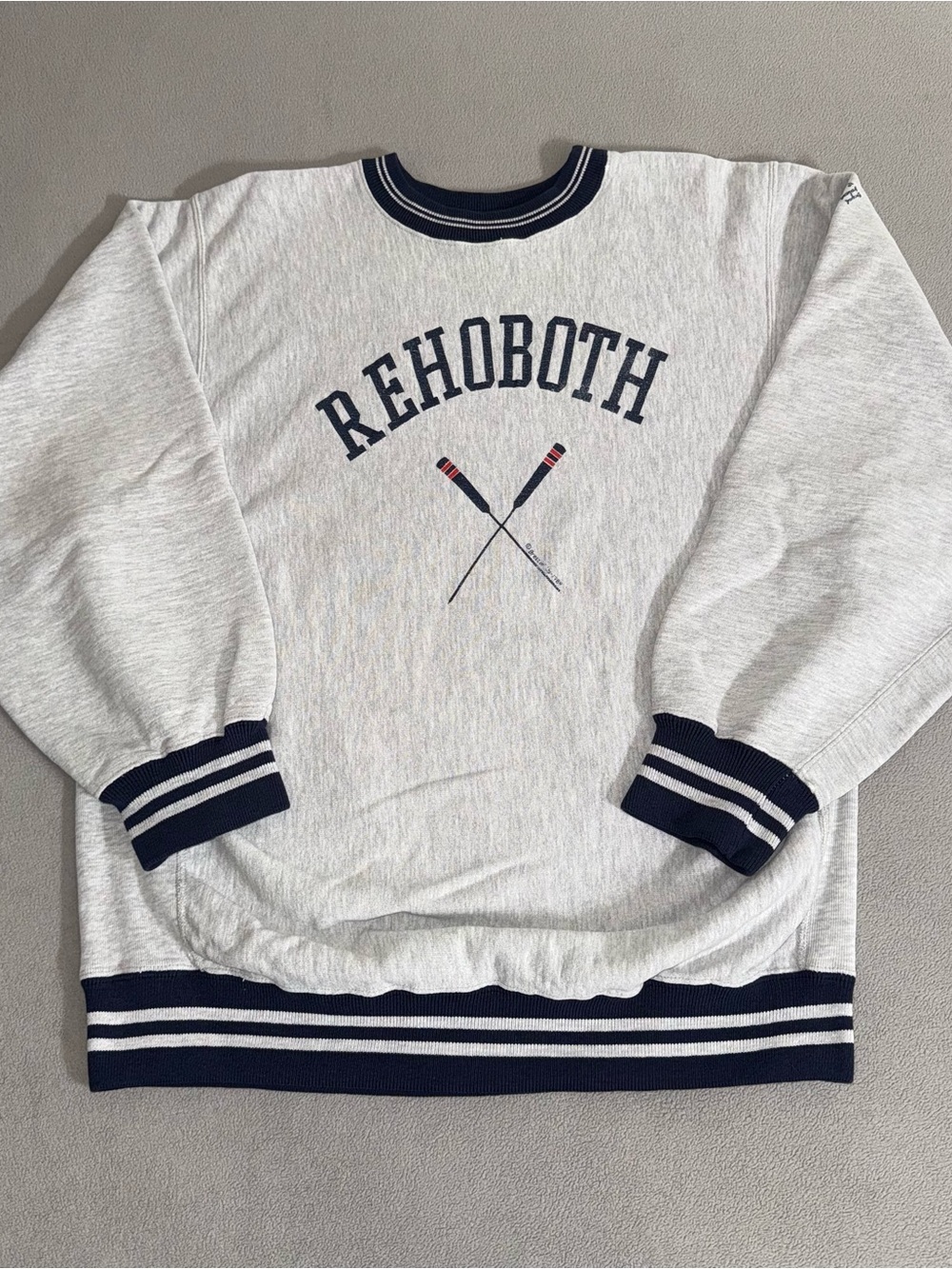 Vintage Champion Reverse Weave Rehoboth Sweatshirt XL Rowing Team USA Made 80s